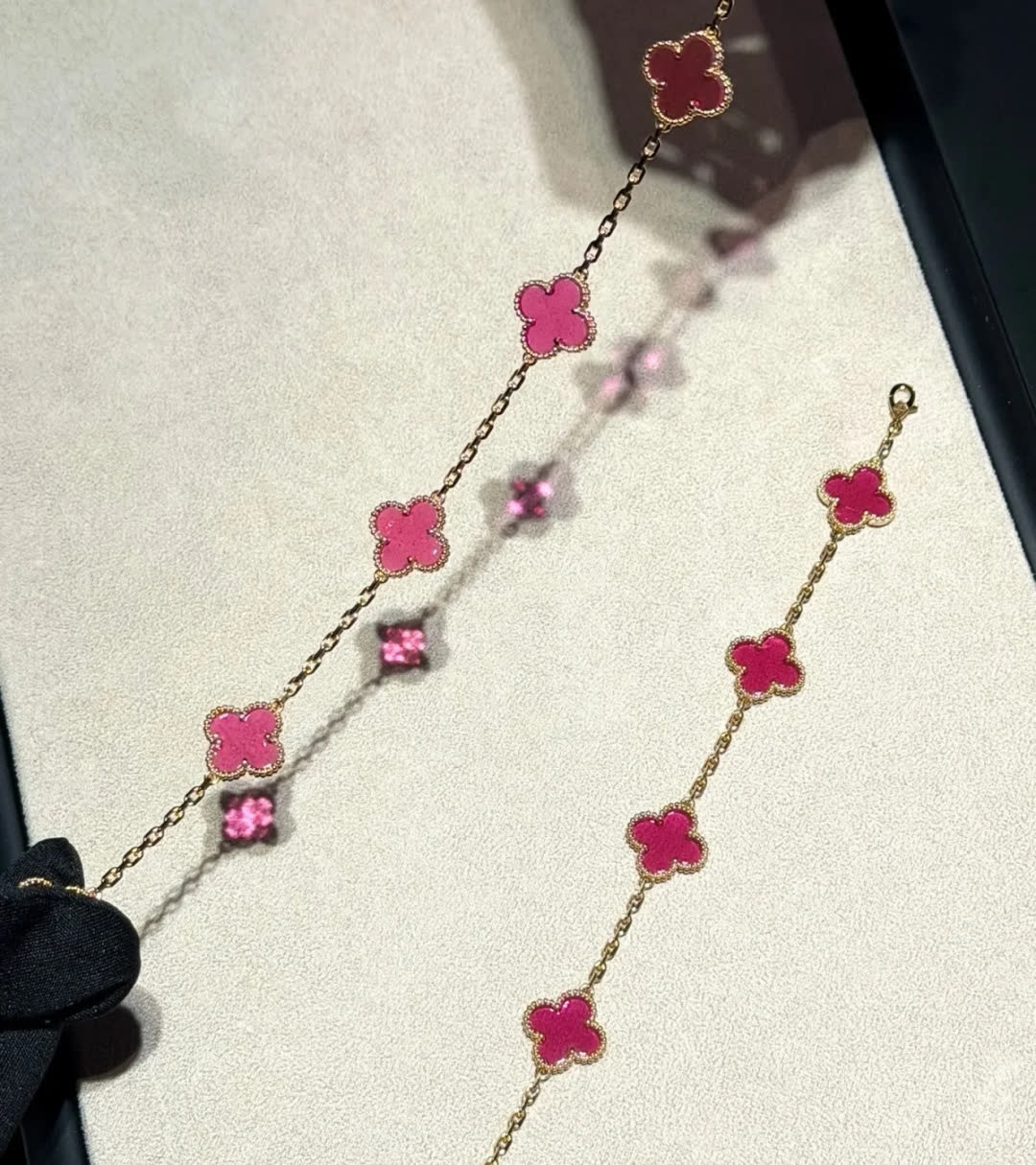 Van Cleef & Arpels Alhambra Pink Enamel Bracelet